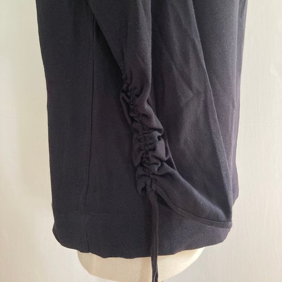 NWT ★: J.CREW Point Sur drapey open V-neck top, Black, S - Picture 5 of 10